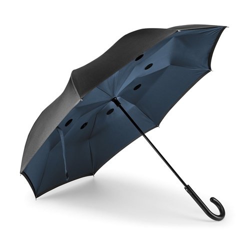 ANGELA Guarda-chuva reversível em pongee 190T com estrutura patenteada