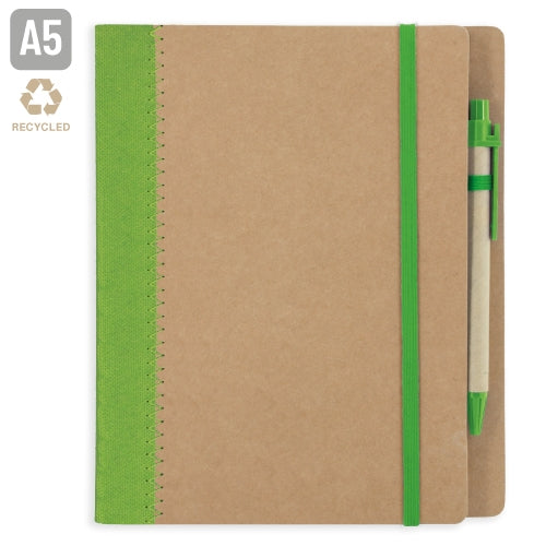 Caderno A5 Cartão Reciclado com Caneta