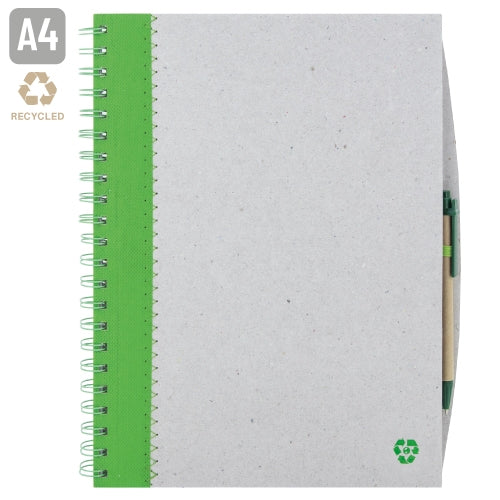 Caderno A4 Cartão Reciclado com Caneta