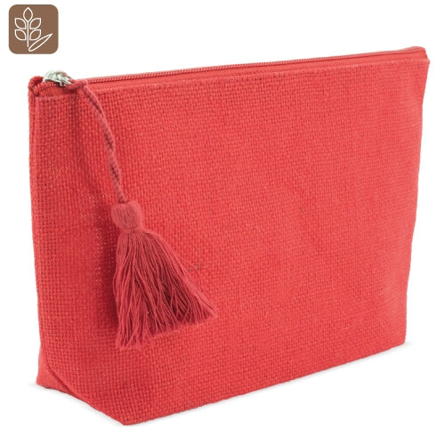Necessaire Juta Laminada com Borla