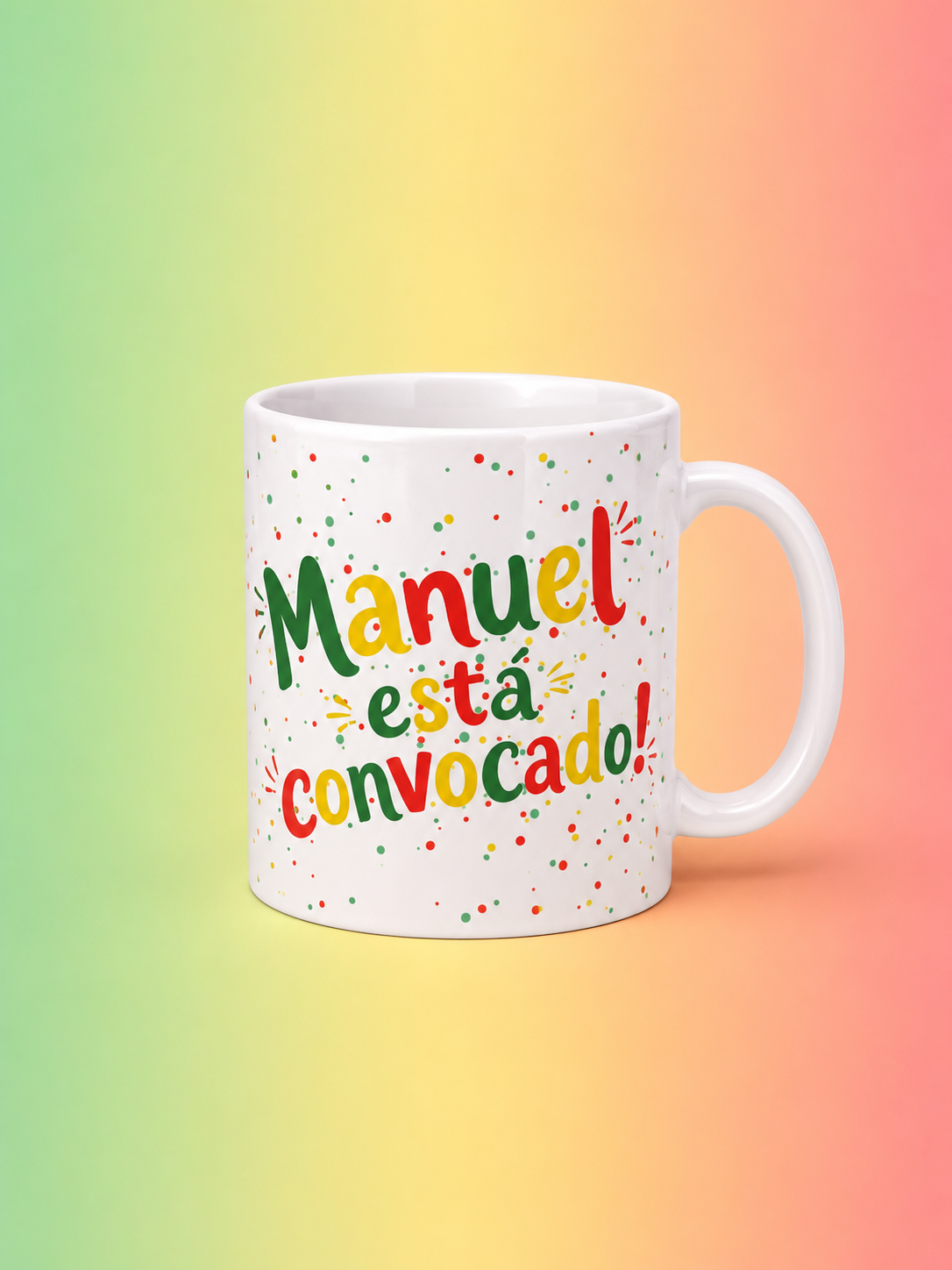 Caneca Personalizada "Está Convocado!" - Foto Estilo Cromo do Mundial