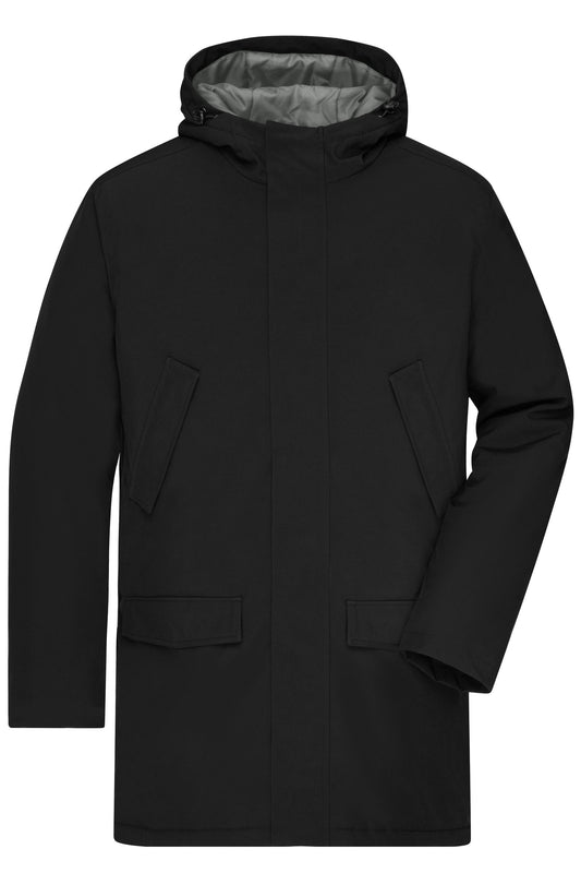 Parka Empresarial Masculina Acolchoada com Capuz