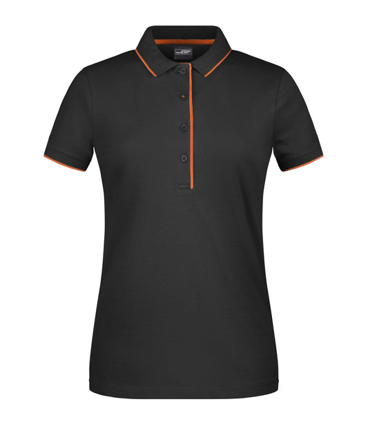 Polo Senhora com Risca Contrastante - Estilo Clássico