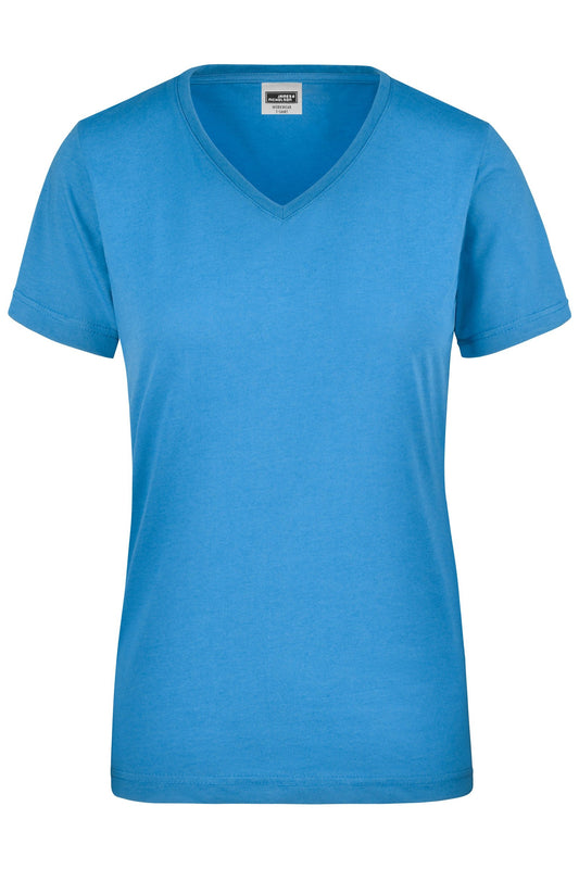T-shirt de Trabalho Feminina Resistente e Fácil de Cuidar