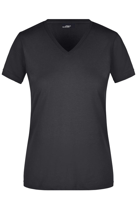 T-shirt Slim Fit Senhora com Decote em V