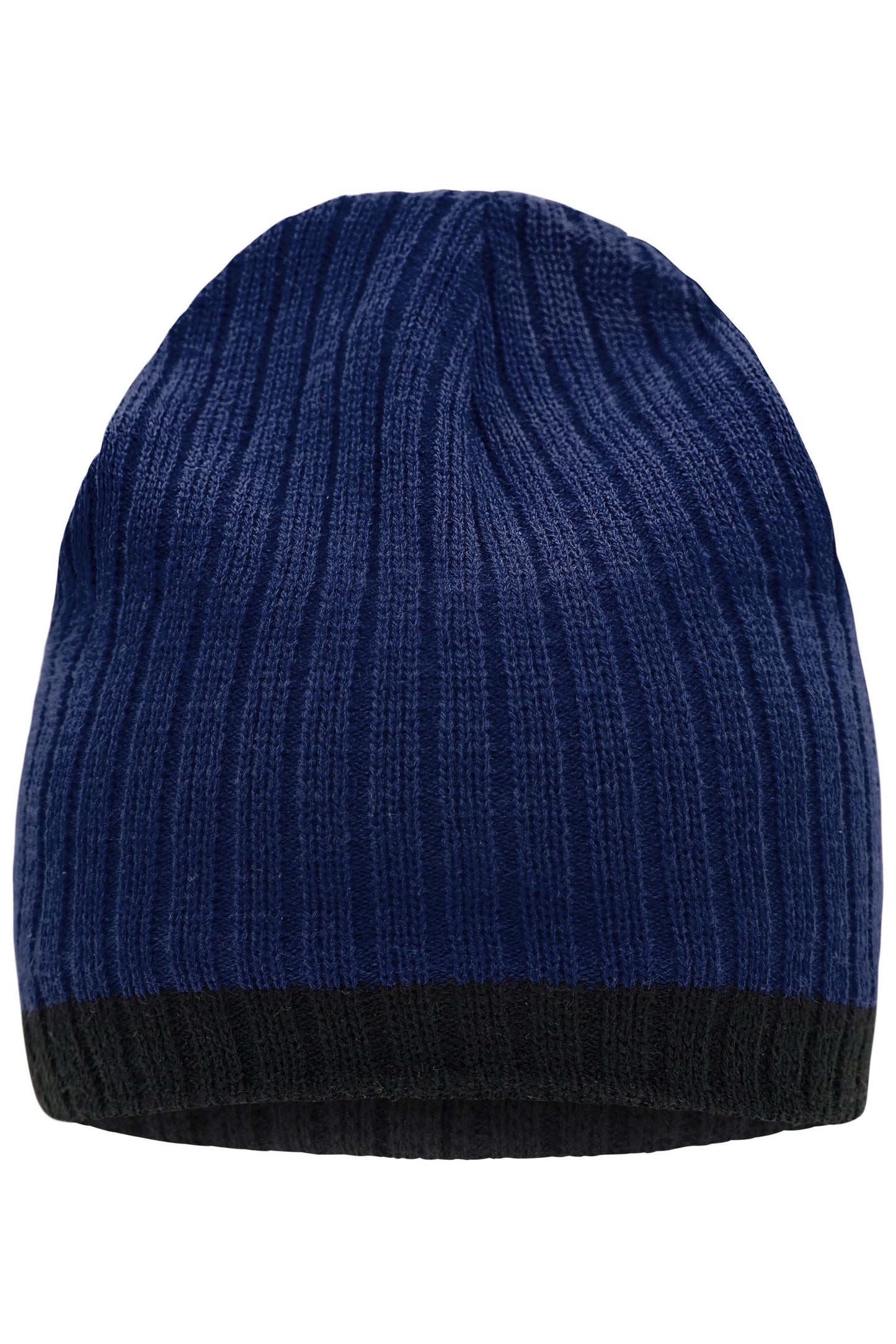 Gorro de Malha com Padrão Riscado Clássico