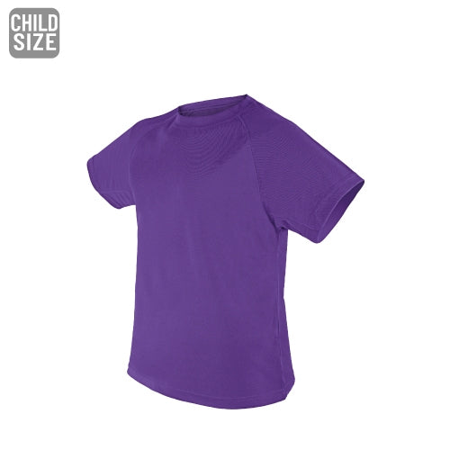 Camiseta Técnica Criança Poliéster Roxa