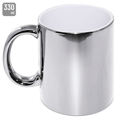 Caneca Cerâmica Metalizada Multicolor "Sybal"