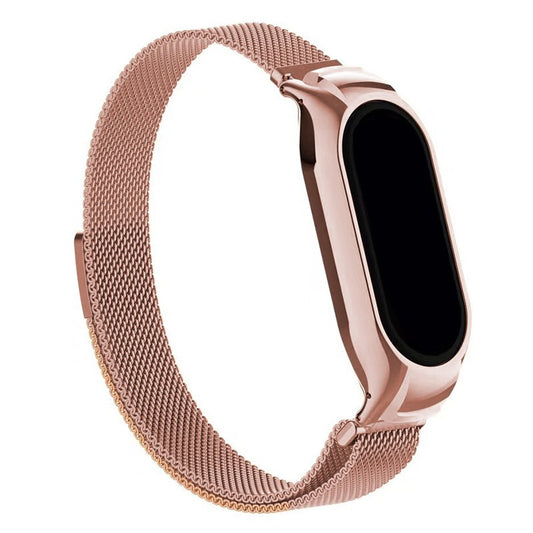 Correia legal para Xiaomi Mi Band 5 / Mi Band 6 / Amazfit Band 5 Metal Rose Gold