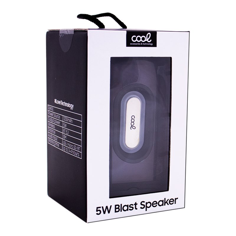 Alto-falante Musica Universal Bluetooth 5W COOL Blast Preto