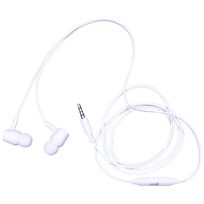 Auscultadores 3,5 mm COOL Bear Stereo com Microfone Branco