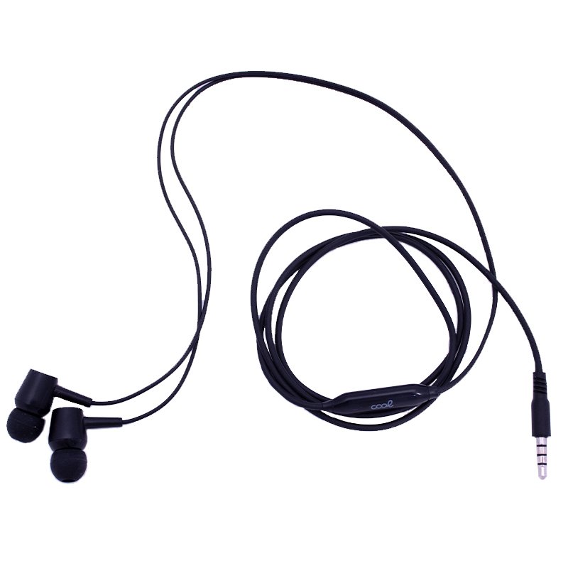 Auscultadores 3,5 mm COOL Bear Stereo com Microfone Preto
