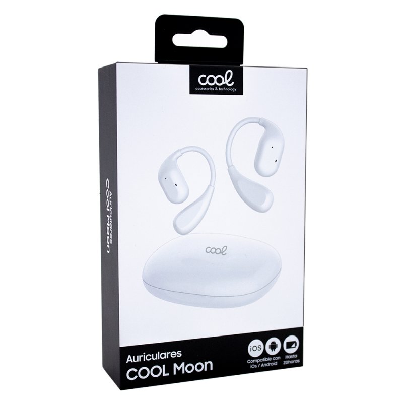 Auscultadores Estéreo Bluetooth COOL Moon Branco