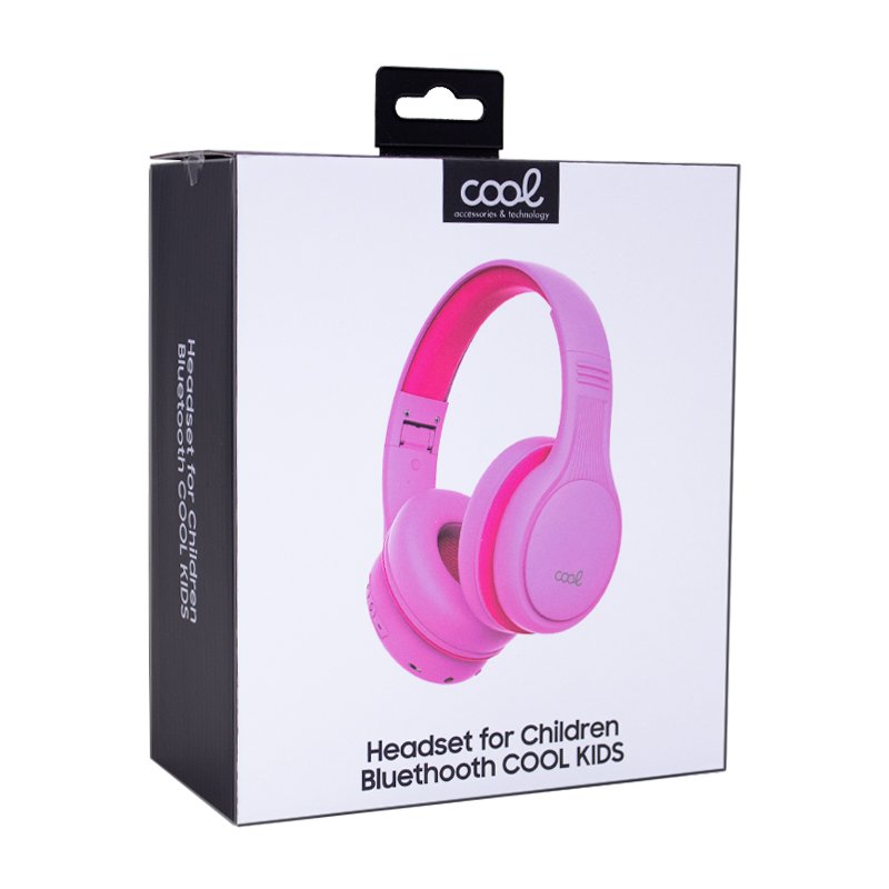 Auscultadores Estéreo Bluetooth Infantis COOL Kids Rosa (Volume Limitado)