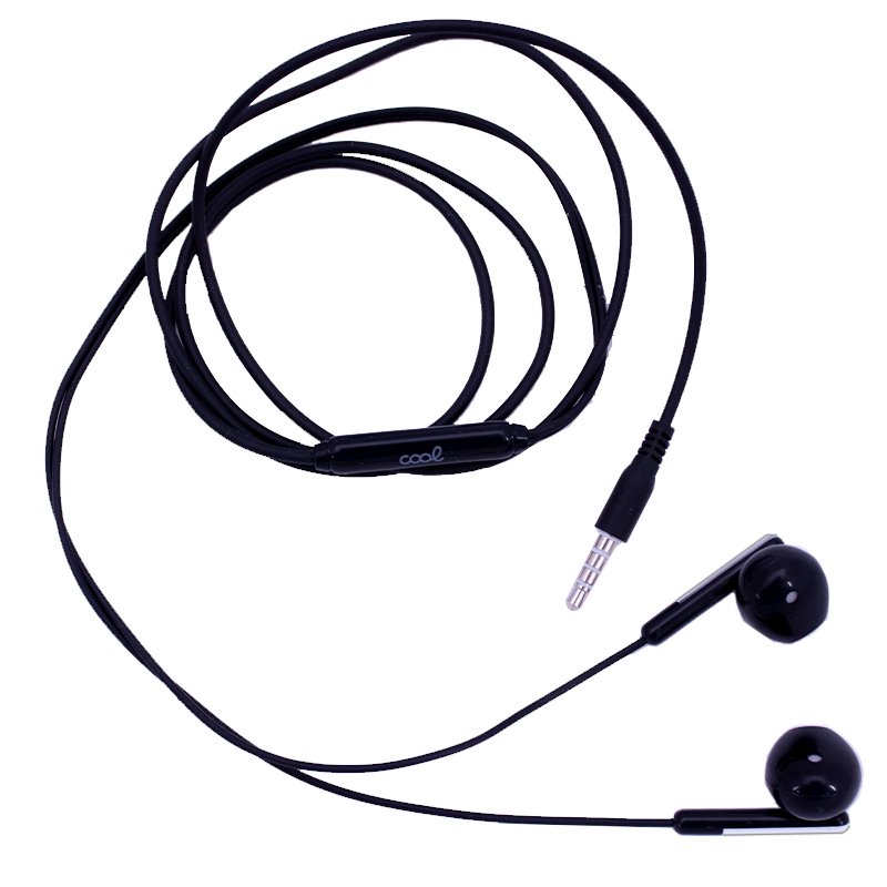Auscultadores Estéreo COOL Care de 3,5 mm com Microfone Preto