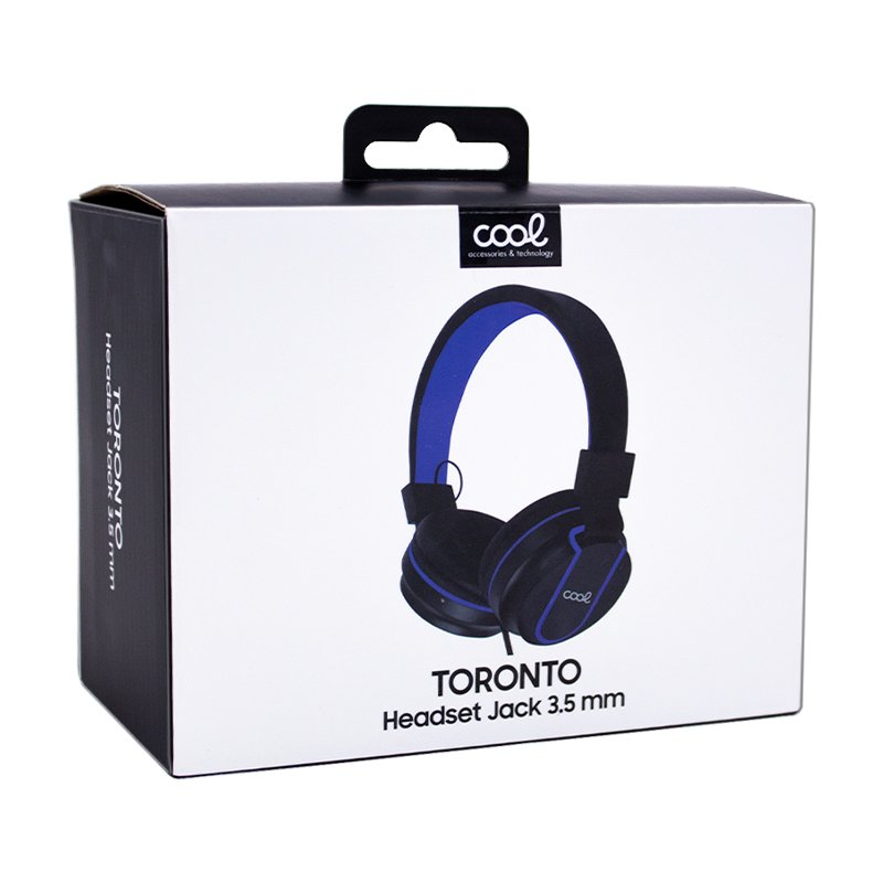 Auscultadores Jack COOL de 3,5 mm Toronto Preto-Azul