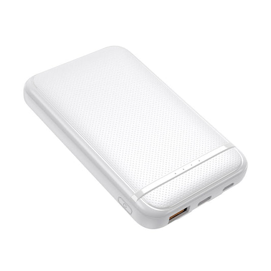 Bateria Externa Power Bank 5000 mAh COOL (2 Cabos: TYPE C / Lightning) Branco