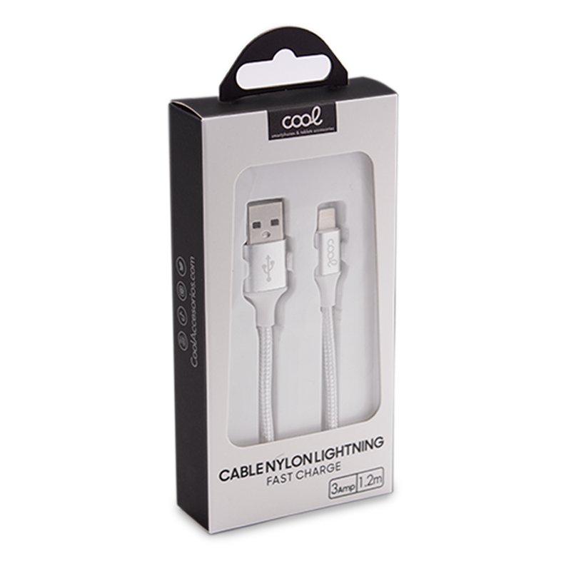 Cabo USB COOL Nylon Universal Lightning para iPhone / iPad (1,2 metros)