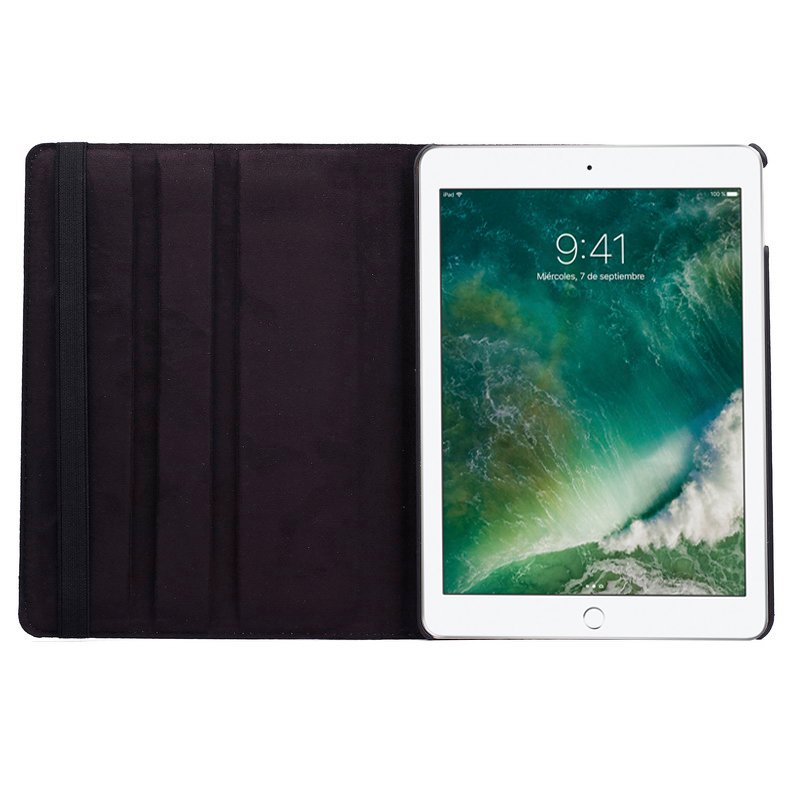 Capa COOL para iPad Air / Air 2 / Pro 9.7 / iPad 2017 / iPad 2018 9.7 poleg. Rotativa Couro Sintético Preto
