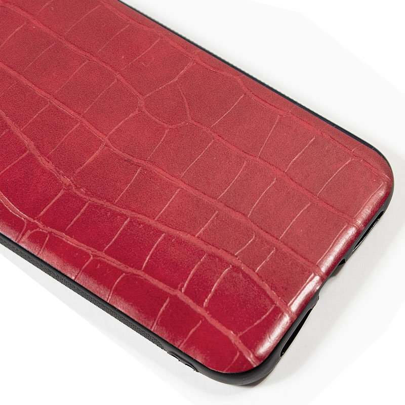 Capa COOL para iPhone 11 Pro Max Leather Crocodile Vermelho