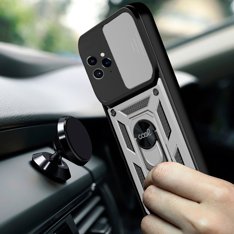 Capa COOL para iPhone 14 Pro Hard Ring Prata