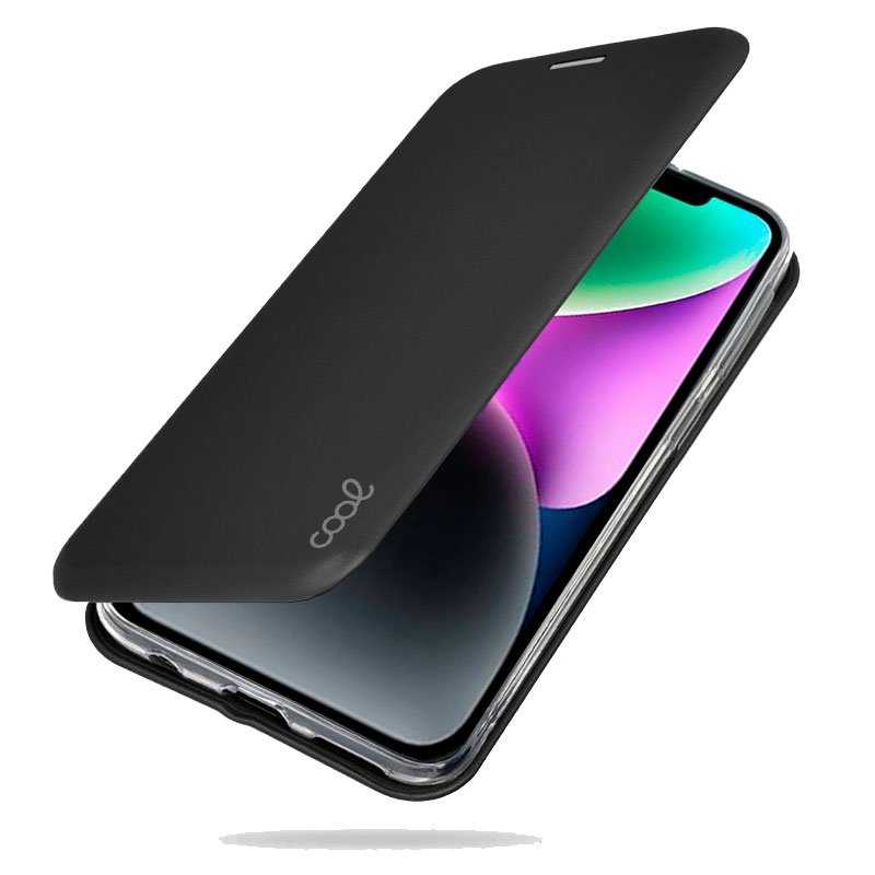 Capa Flip Cover COOL para iPhone 14 Elegance Preto