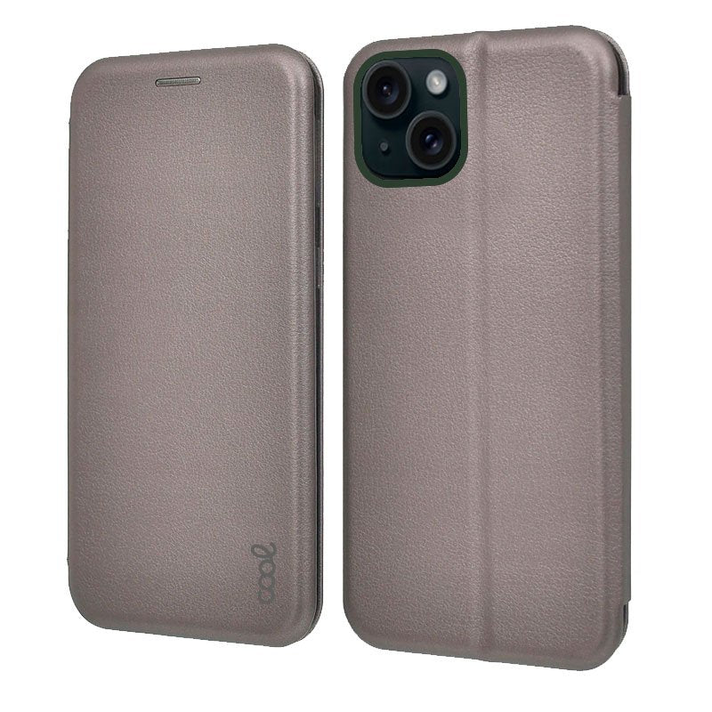 Capa Flip Cover COOL para iPhone 15 Elegance Prata