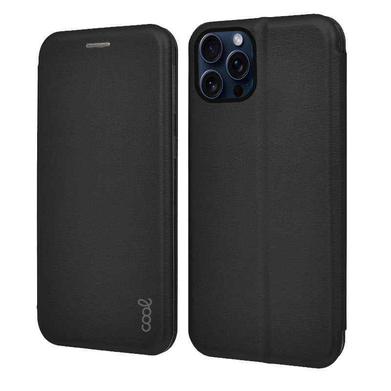 Capa Flip Cover COOL para iPhone 15 Pro Elegance Preto