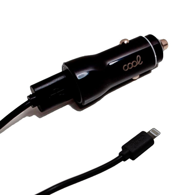 Carregador de carro iPhone / iPad Conexión Lightning (2 x USB) COOL