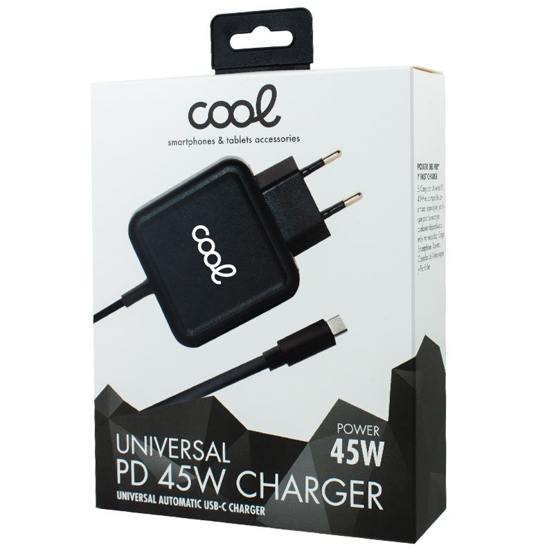 Carregador de rede universal Laptops 45w PD Automático COOL (Tipo C)