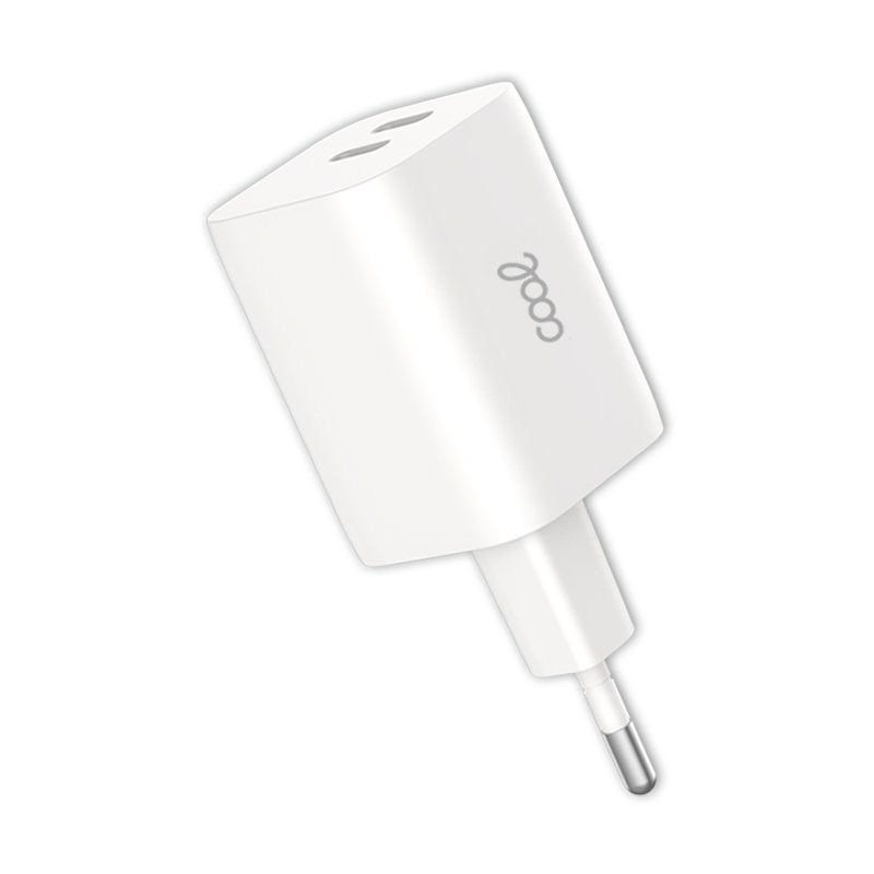 Carregador Rápido Universal (PD) Dual 2 x Type-C COOL (35 W) Branco