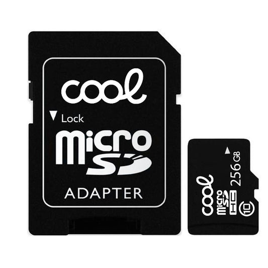 Cartão de memória Micro SD com Adaptador x256 GB COOL (Classe 10)