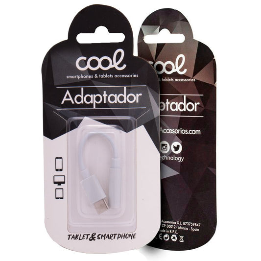 Adaptador Conector Tipo C para Jack 3,5 mm (Digital) COOL (Universal) Branco
