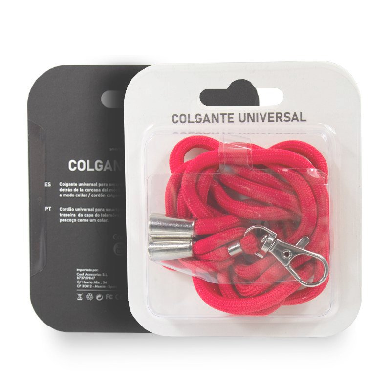 Cordão suspenso universal COOL com cartão de smartphone Fúcsia