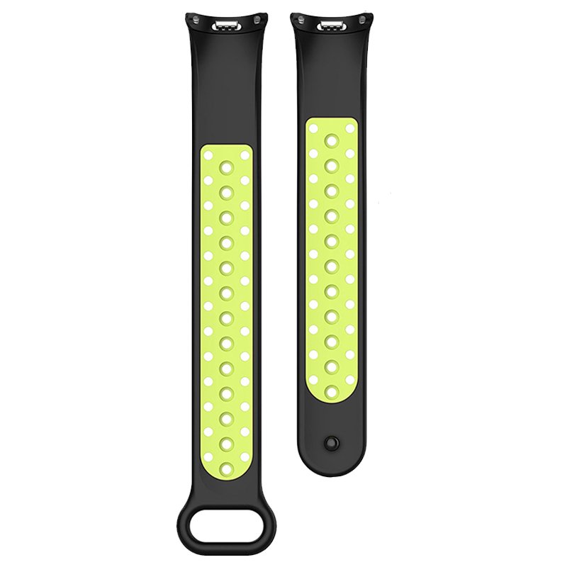 Correia COOL para Xiaomi Smart Band 8 / 9 / 10 Sport Preto-Verde