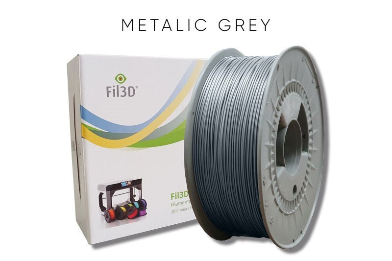 Filamento Tucab FIL3D PETG Cinza Metálico 1.75mm 1kg para impressão 3D