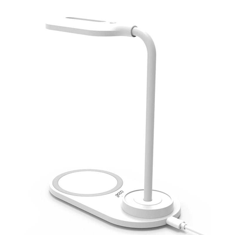 Lâmpada LED + Qi COOL Base de carregamento sem fio branca