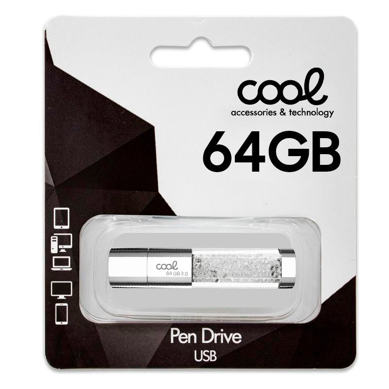 Pen Drive USB x64 GB 3.0 COOL Branco