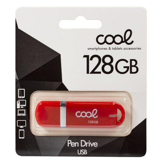 Pen drive x USB 128 GB 2.0 COOL Cover Vermelho