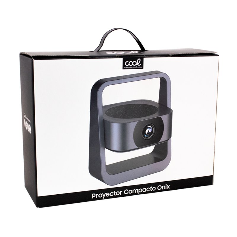 Projetor Compacto COOL Onix 3500 Lúmens Alto-falante Integrado + HDMI / USB + Espelho Wifi Cinza