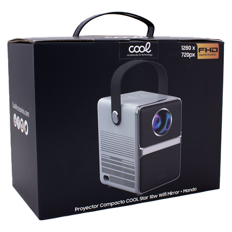 Projetor compacto COOL Star 2500 lúmens alto-falante integrado 10w + HDMI / USB + espelho Wifi