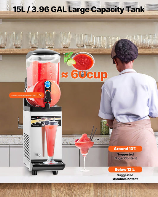Máquina Profissional de Bebidas Geladas 15L VEVOR
