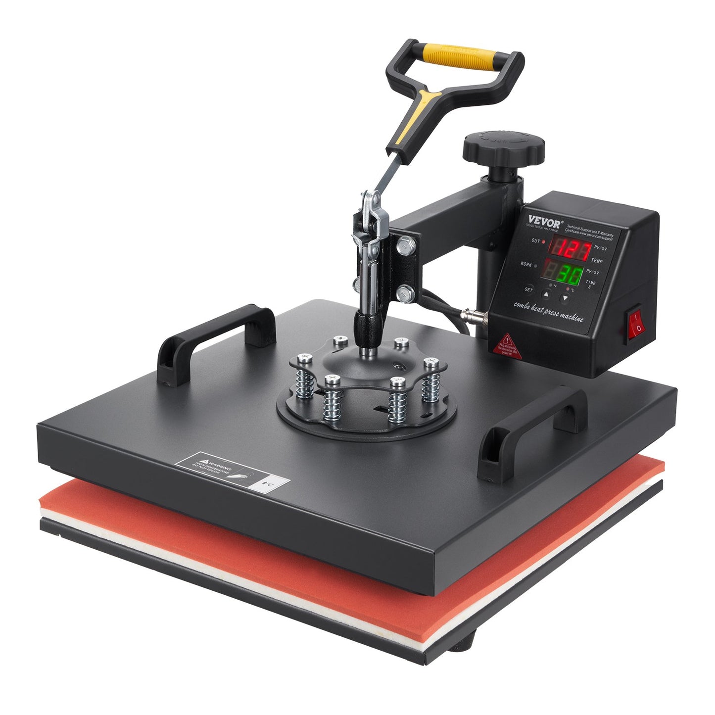 Prensa Térmica VEVOR 38x38cm 2 em 1 com Controlo Digital