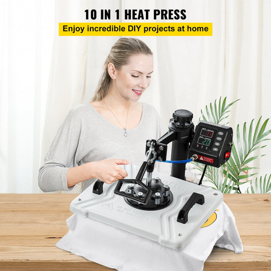 Prensa Térmica VEVOR 10 em 1 1000W para Sublimação