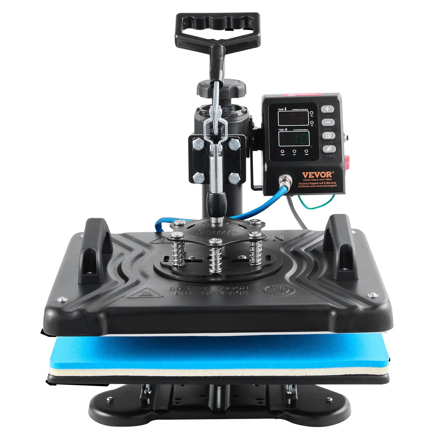 Prensa Térmica 10 em 1 VEVOR 1000W com Rotação 360°