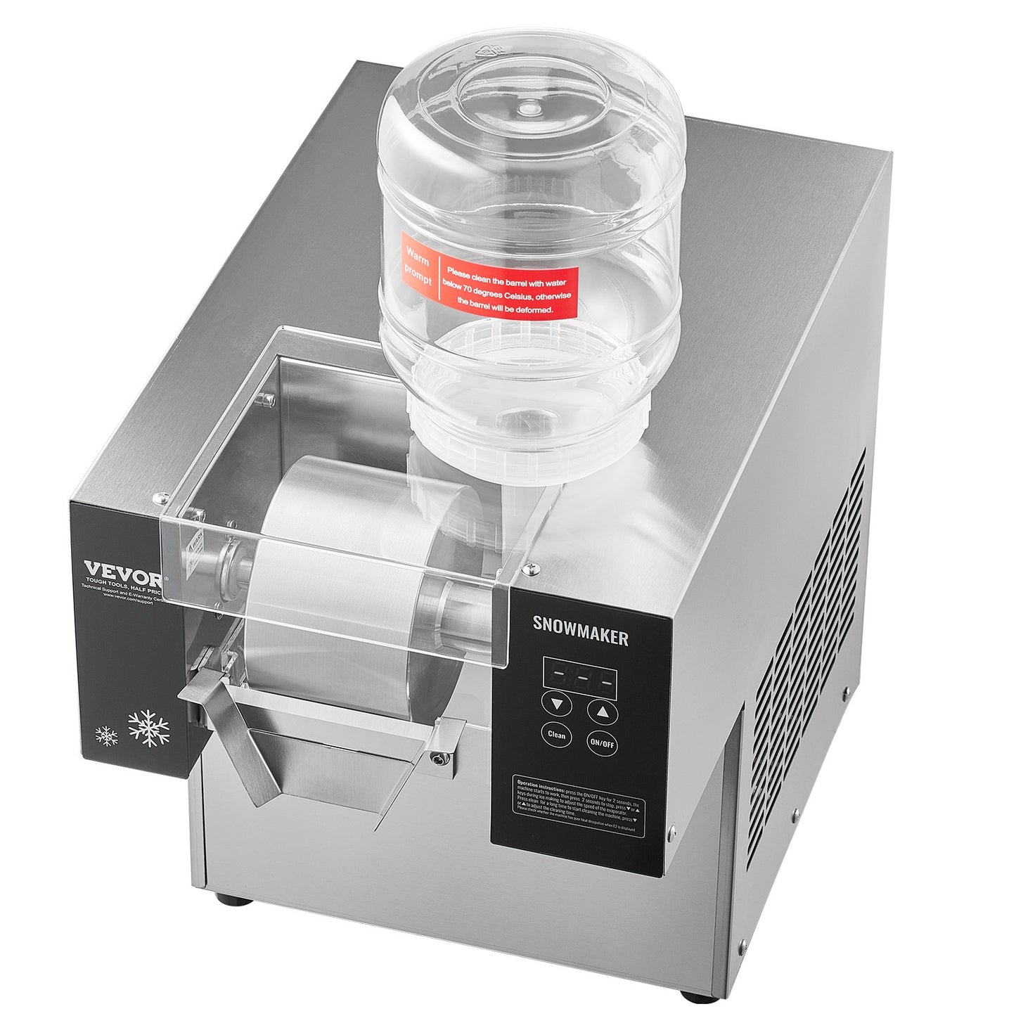 Máquina de Gelo Floco de Neve Comercial VEVOR 80kg/24h