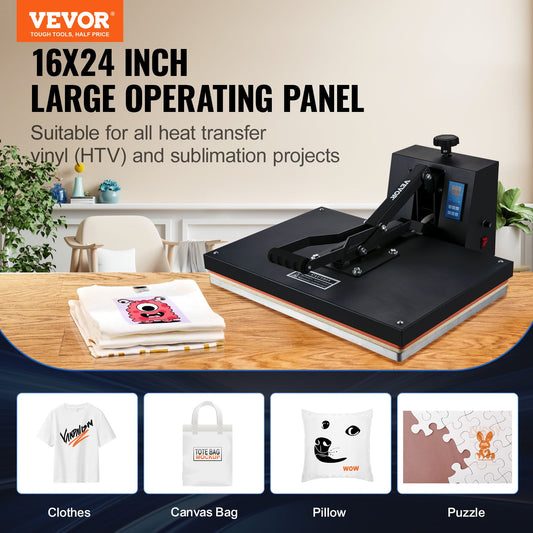 Prensa Térmica VEVOR 40x61 cm para Sublimação e DIY
