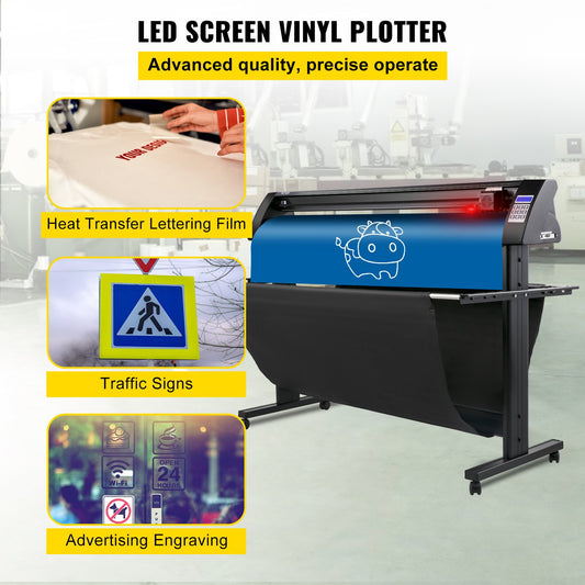 Plotter de Vinil VEVOR 1350mm com Ecrã LED e Olho Óptico