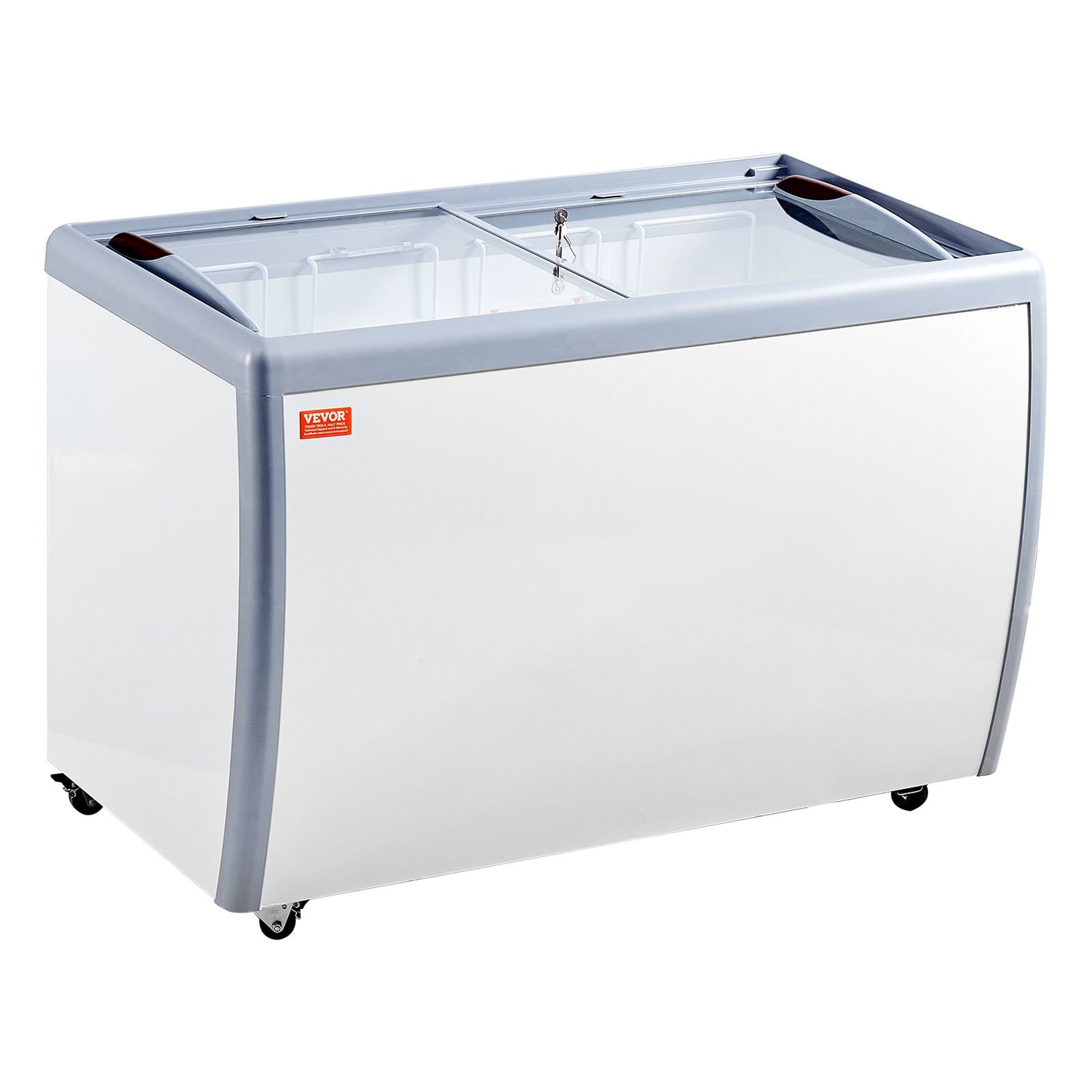 Expositor Comercial Gelados VEVOR 370L com Tampa de Vidro Móvel