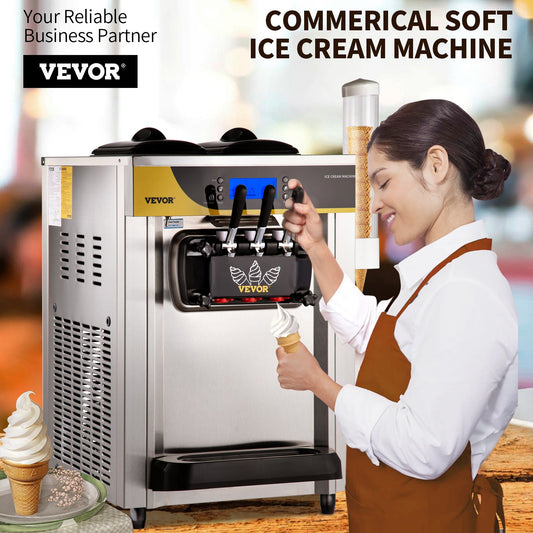 Máquina Gelado Soft Serve Comercial 2200W 30L/H VEVOR